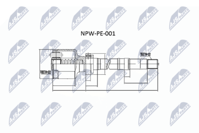 Joint Kit, drive shaft NTY NPW-PE-001
