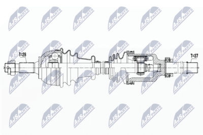 Drive Shaft NTY NPW-PE-035