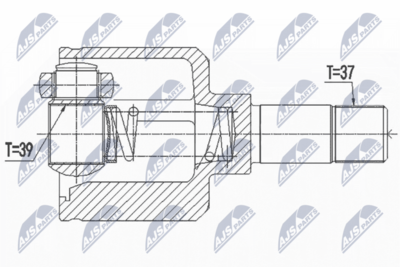 Joint Kit, drive shaft NTY NPW-PE-056