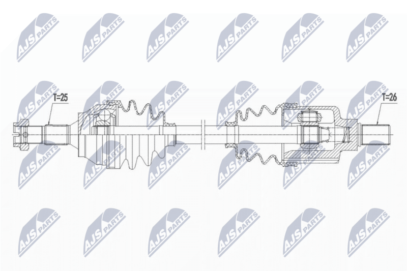 NTY NPW-PE-063 Drive Shaft