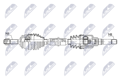 Drive Shaft NTY NPW-PE-113