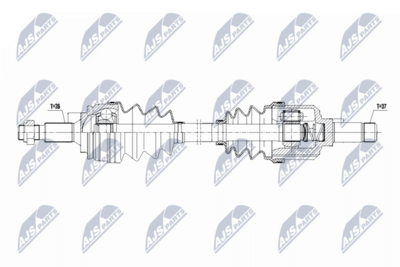 Drive Shaft NTY NPW-PE-119