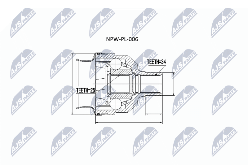 NTY NPW-PL-006 Joint Kit, drive shaft