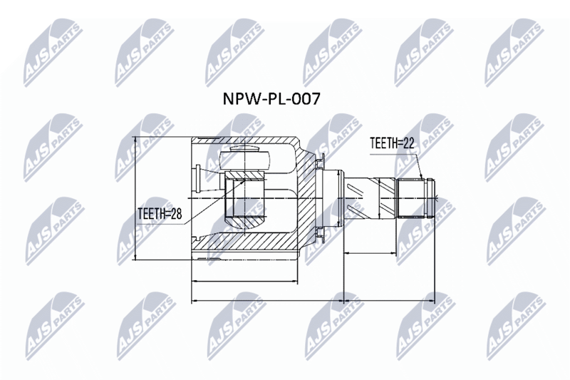NTY NPW-PL-007 Joint Kit, drive shaft