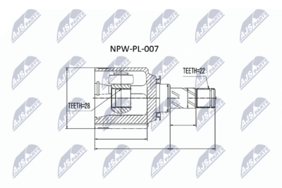 Joint Kit, drive shaft NTY NPW-PL-007