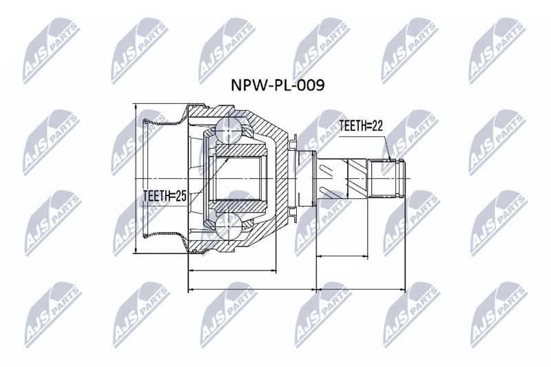 NTY NPW-PL-009 Joint Kit, drive shaft