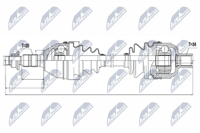 Drive Shaft NTY NPW-PL-032