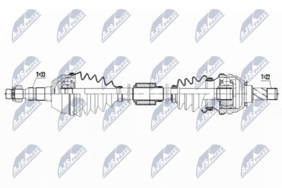 Drive Shaft NTY NPW-PL-125
