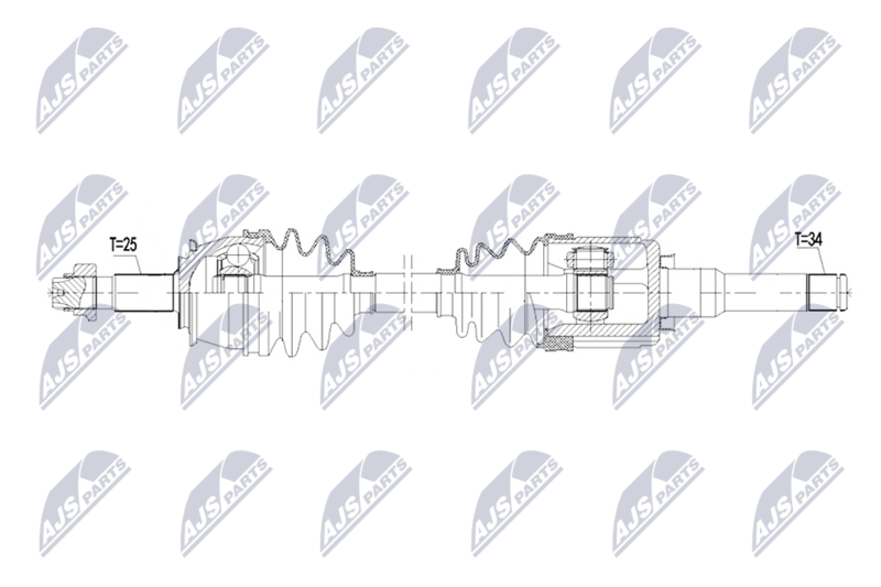 NTY NPW-PL-185 Drive Shaft