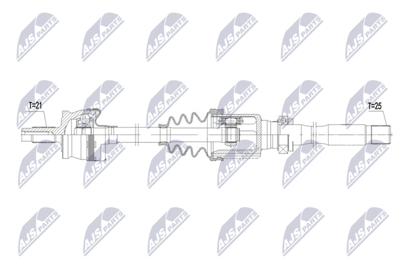 NTY NPW-PL-190 Drive Shaft