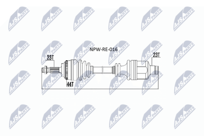 Drive Shaft NTY NPW-RE-016