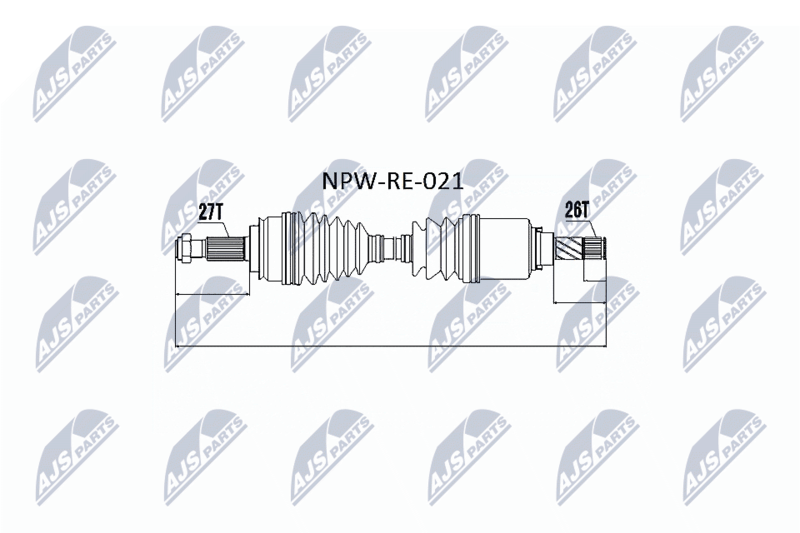 NTY NPW-RE-021 Drive Shaft