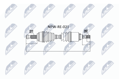 Drive Shaft NTY NPW-RE-021