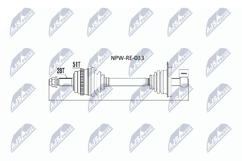 NTY NPW-RE-033 Drive Shaft