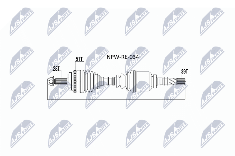 NTY NPW-RE-034 Drive Shaft