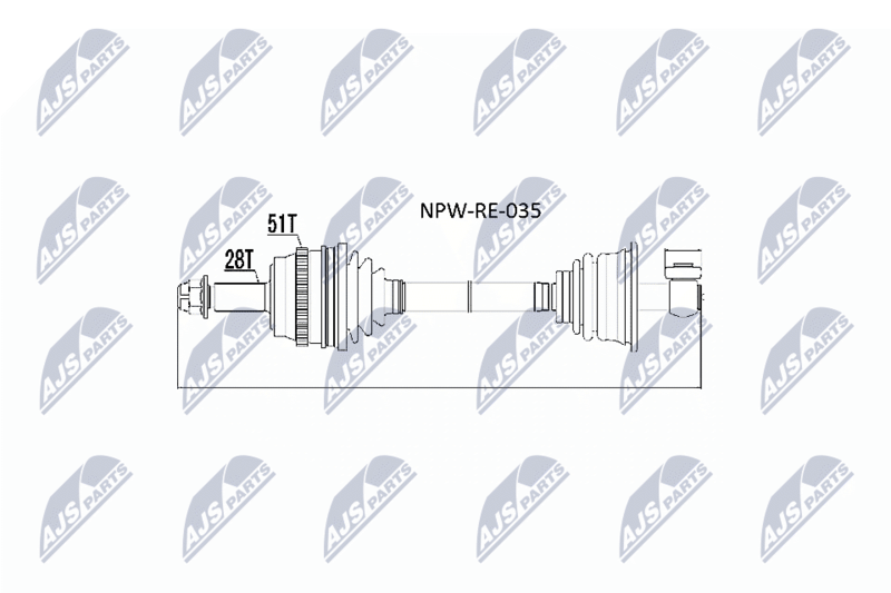 NTY NPW-RE-035 Drive Shaft