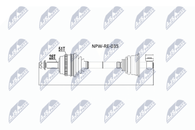 Drive Shaft NTY NPW-RE-035