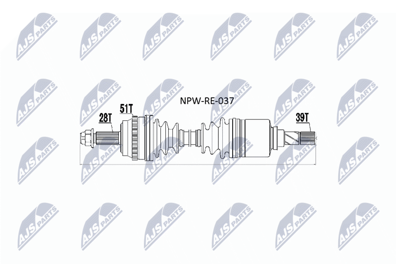NTY NPW-RE-037 Drive Shaft