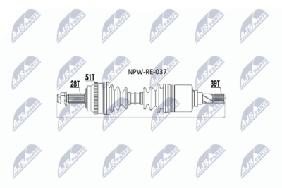 Drive Shaft NTY NPW-RE-037