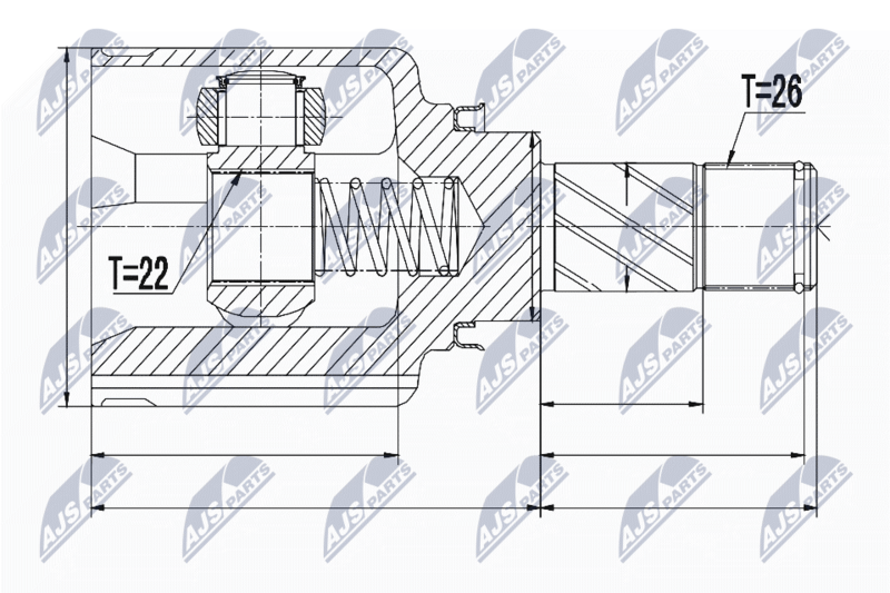 NTY NPW-RE-050 Joint Kit, drive shaft