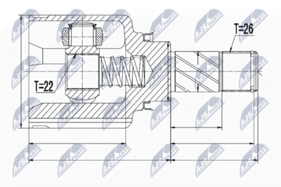 Joint Kit, drive shaft NTY NPW-RE-050