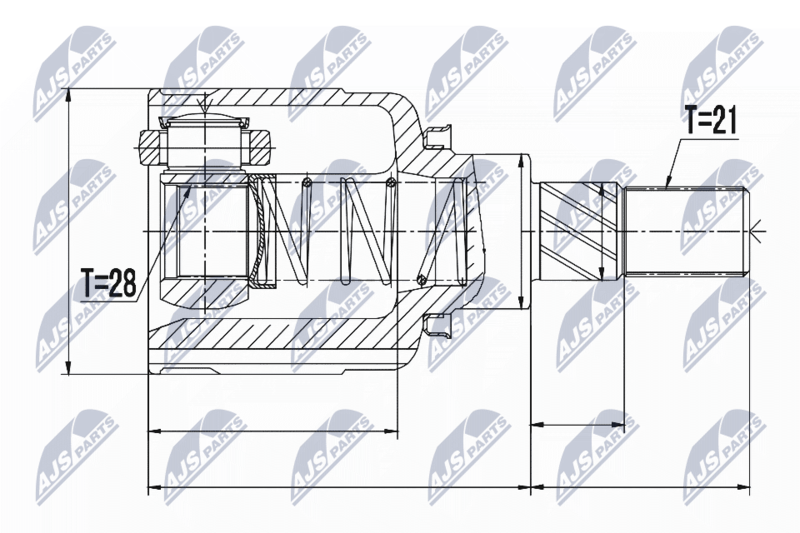 NTY NPW-RE-053 Joint Kit, drive shaft