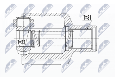 Joint Kit, drive shaft NTY NPW-RE-060
