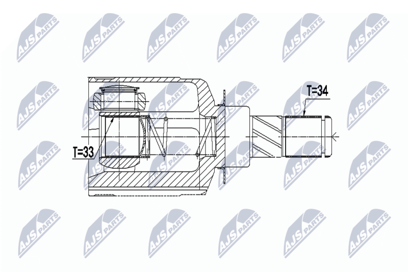 NTY NPW-RE-062 Joint Kit, drive shaft