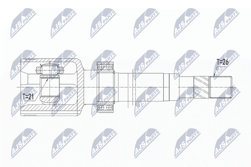 NTY NPW-RE-119 Joint Kit, drive shaft