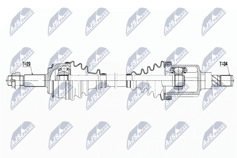 NTY NPW-RE-124 Drive Shaft