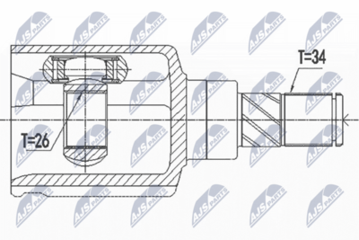 Joint Kit, drive shaft NTY NPW-RE-125
