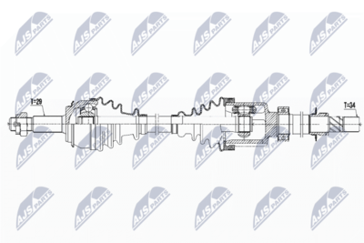 Drive Shaft NTY NPW-RE-126