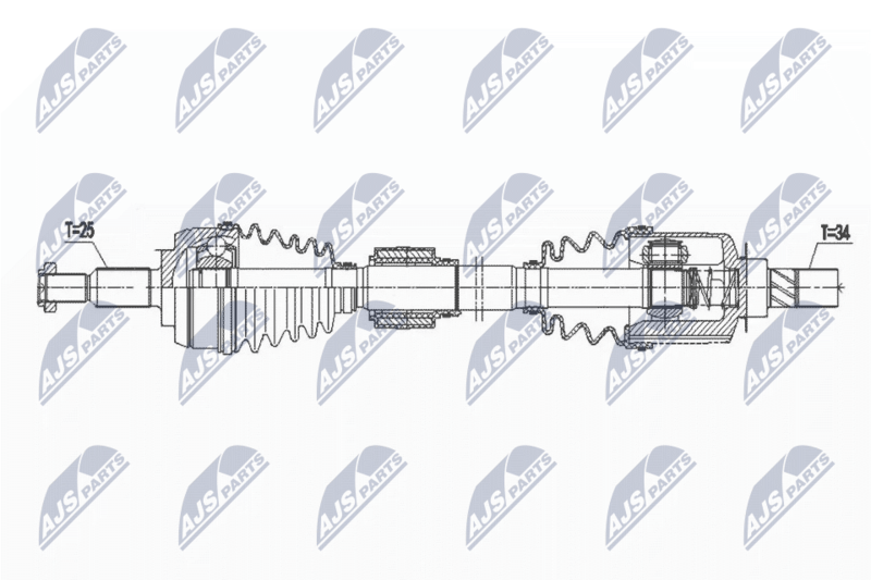NTY NPW-RE-166 Drive Shaft