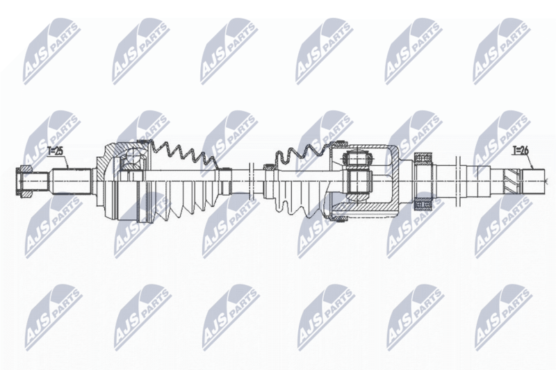 NTY NPW-RE-169 Drive Shaft