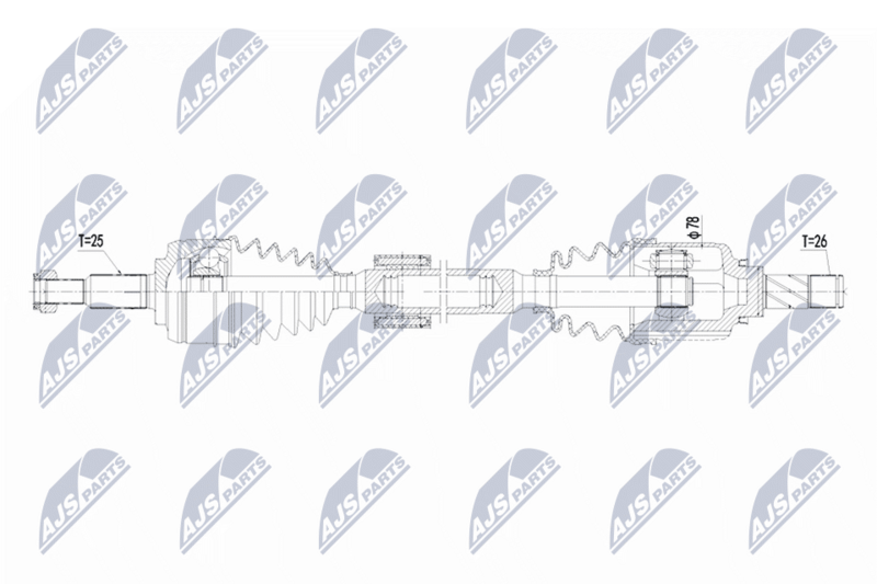 NTY NPW-RE-217 Drive Shaft