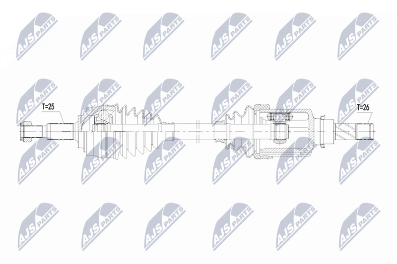 NTY NPW-RE-218 Drive Shaft
