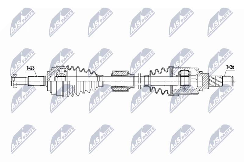 NTY NPW-RE-223 Drive Shaft