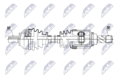 Drive Shaft NTY NPW-RE-248