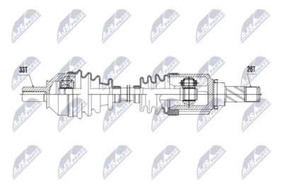 Drive Shaft NTY NPW-RE-249
