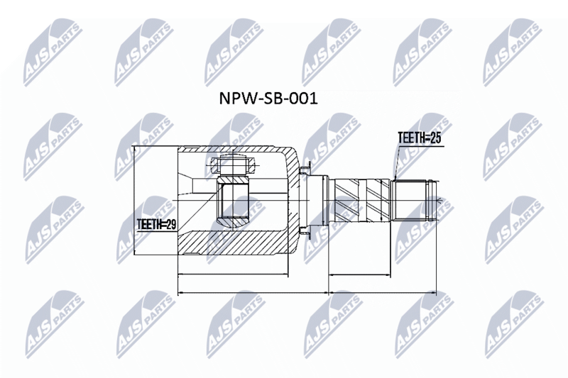 NTY NPW-SB-001 Joint Kit, drive shaft