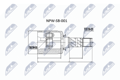 Joint Kit, drive shaft NTY NPW-SB-001