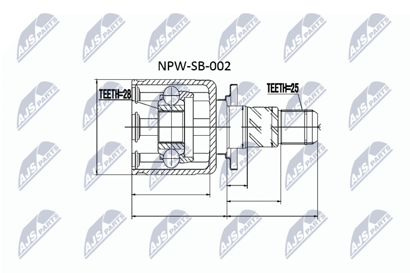 NTY NPW-SB-002 Joint Kit, drive shaft
