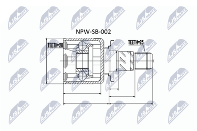Joint Kit, drive shaft NTY NPW-SB-002