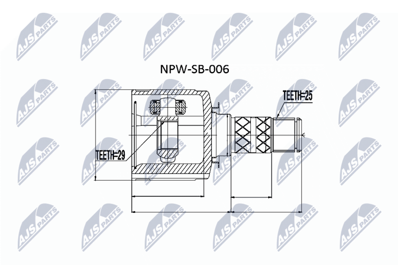 NTY NPW-SB-006 Joint Kit, drive shaft