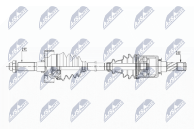 Drive Shaft NTY NPW-SB-029