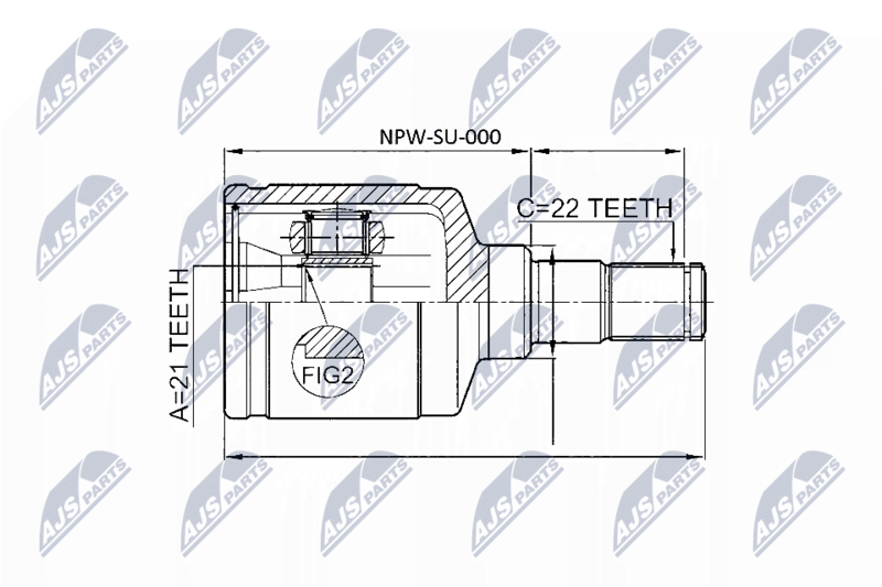 NTY NPW-SU-000 Joint Kit, drive shaft