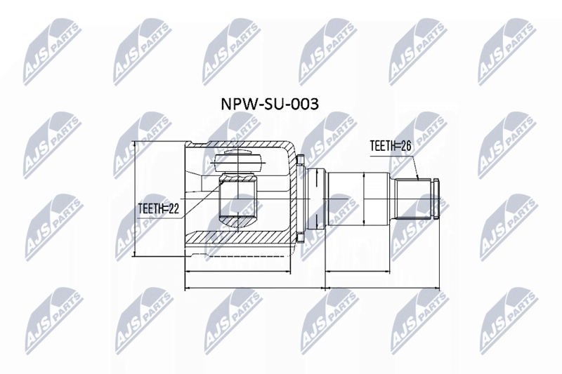 NTY NPW-SU-003 Joint Kit, drive shaft