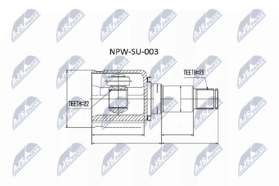 Joint Kit, drive shaft NTY NPW-SU-003