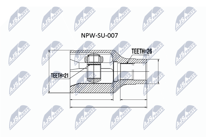 NTY NPW-SU-007 Joint Kit, drive shaft