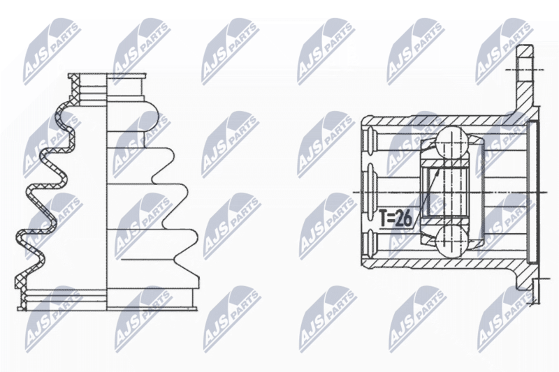 NTY NPW-SU-015 Joint Kit, drive shaft